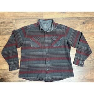 Kuhl Shirt Mens Small Gray Flannel Fugitive Button Up Durable Workshirt Outdoors